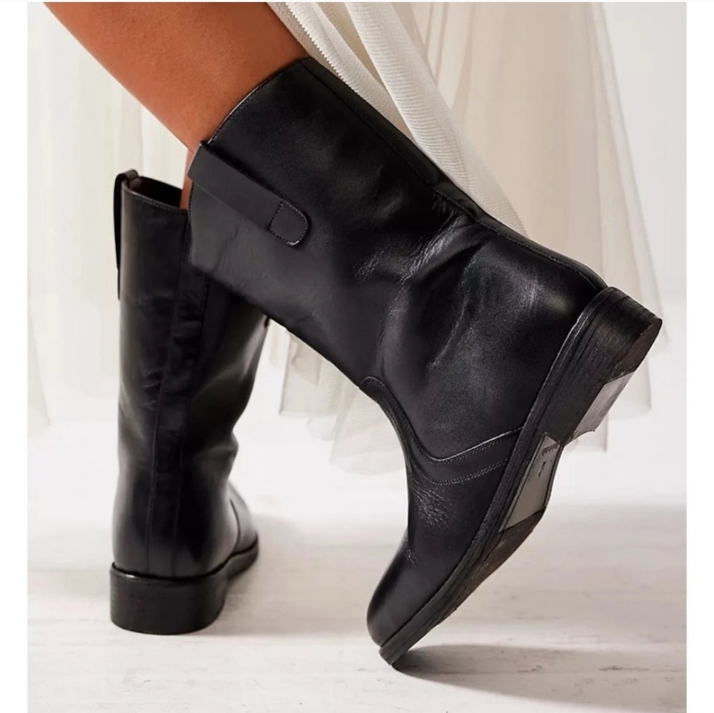 New Free People Easton Equestrian Leather Boots